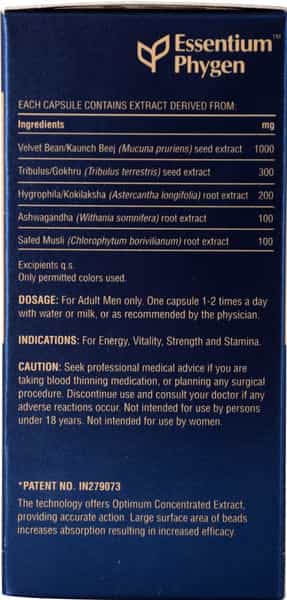 Essentium Phygen Vittum Ultra Energy Tonic & Vitality Capsules For Men (60 Capsules)