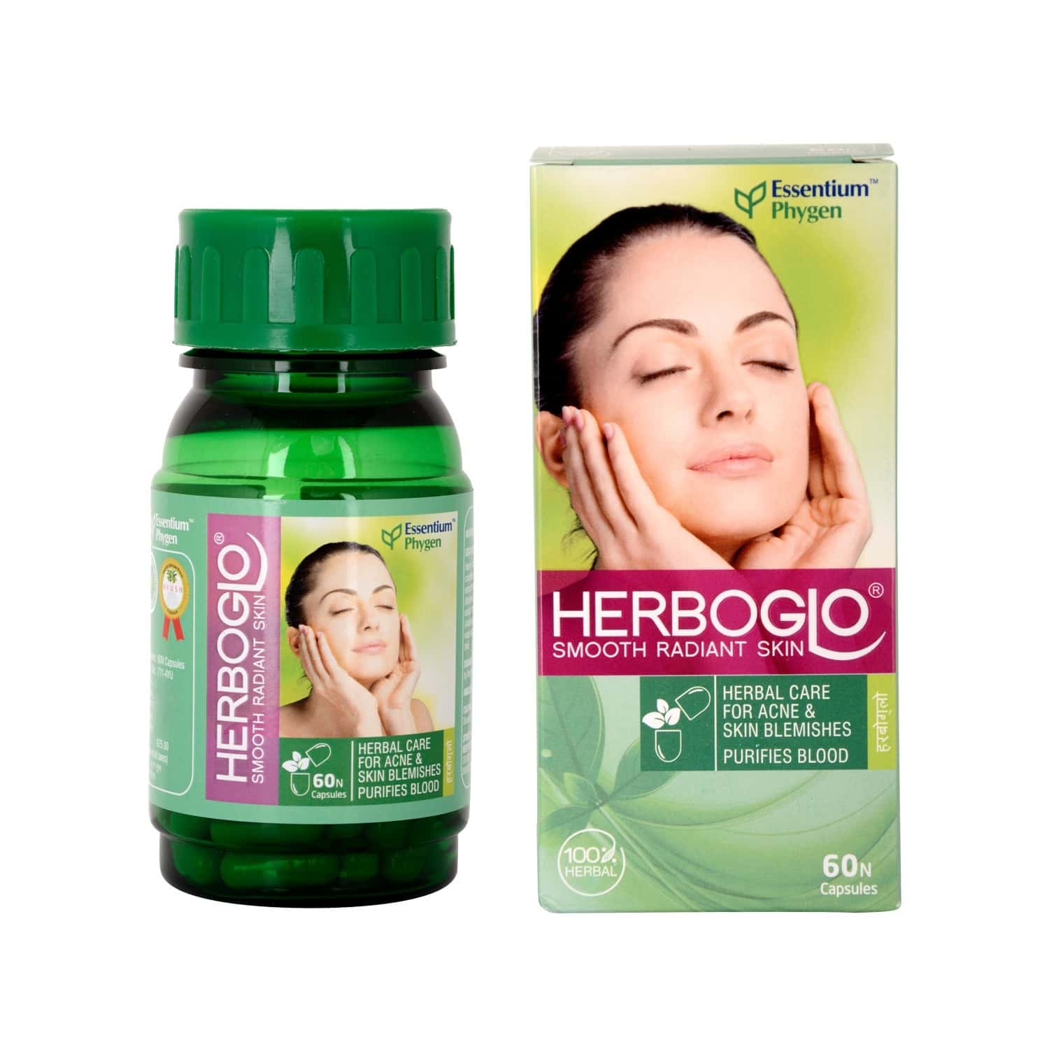 Buy HERBOGLO HERBAL SKIN CARE CAPSULES BOTTLE OF 60 Online