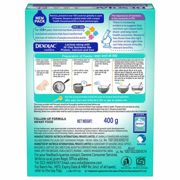 Dexolac 4 | Follow-Up Infant Formula | 18 To 24 Months | Box 400 Gm