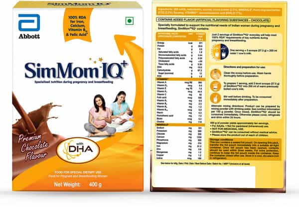Simmom Iq Plus Premium Chocolate Nutrition Drink Refill Of 400 G