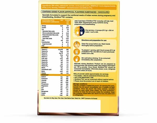 Simmom Iq Plus Premium Chocolate Nutrition Drink Refill Of 400 G