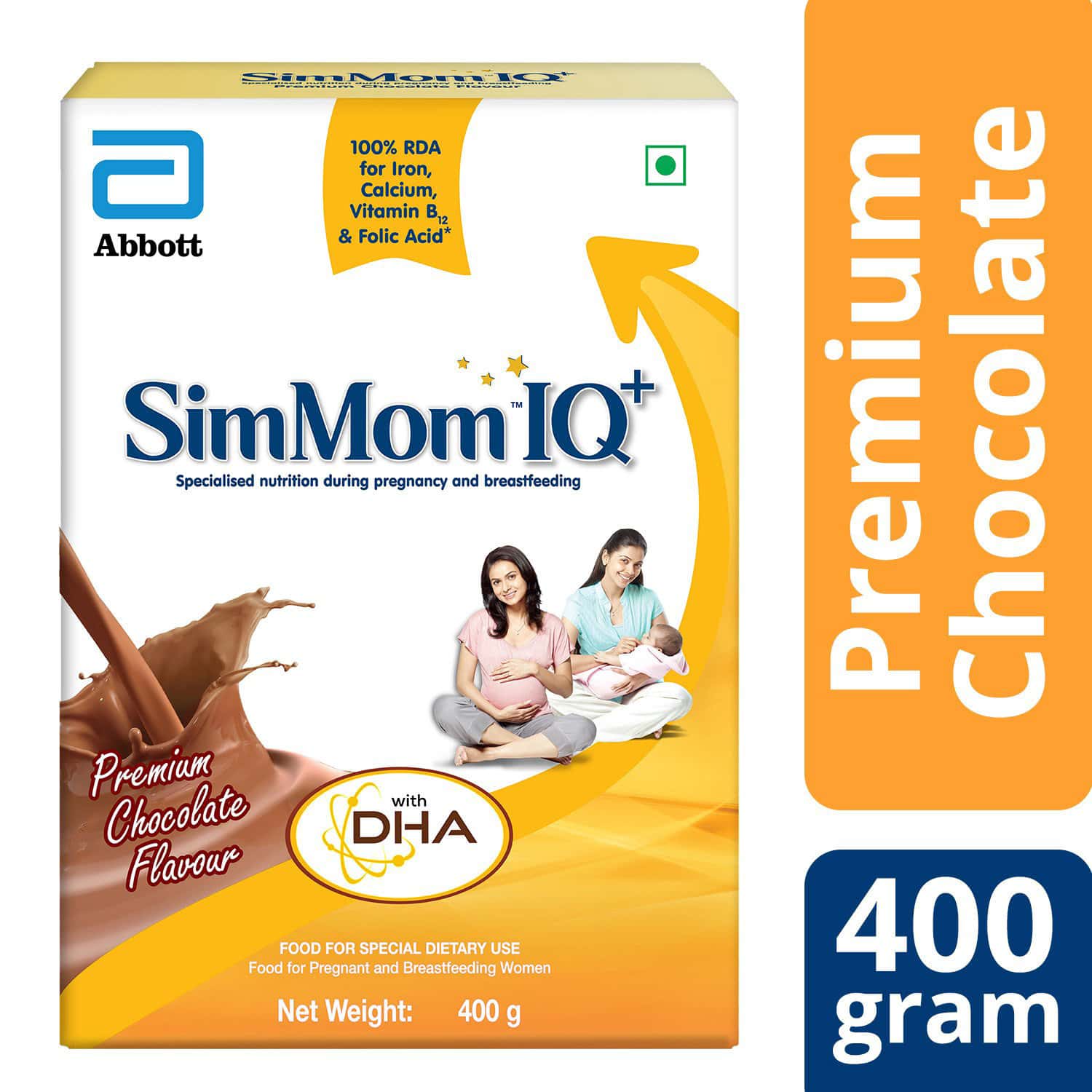 Buy Simmom Iq Plus Premium Chocolate Powder Refill 400gm Online get