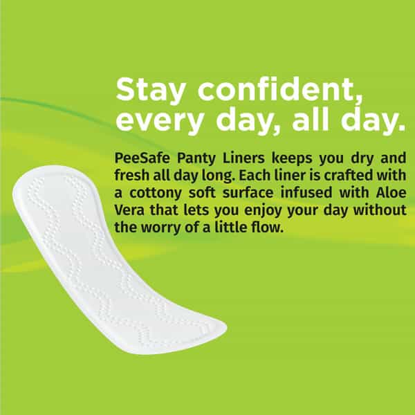 Pee Safe Aloe Vera Size S Panty Liners Box Of 25
