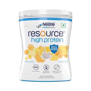 Nestle Resource High Protein Vanilla Flavor 38% Of Protein Powder 400gm Jar