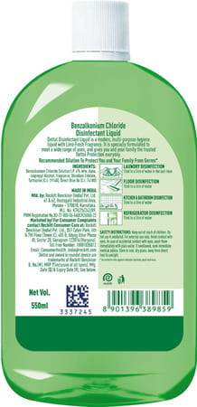 Dettol Disinfectant Liquid | Lime Fresh - 550 Ml