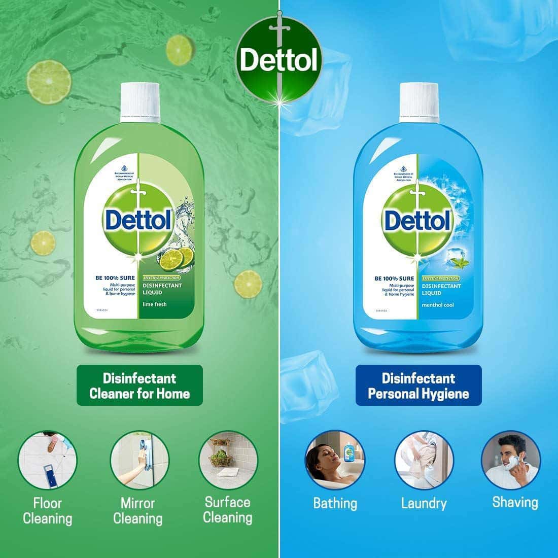 Buy Dettol Disinfectant MultiUse Lime Fresh Hygiene Liquid 200 Ml