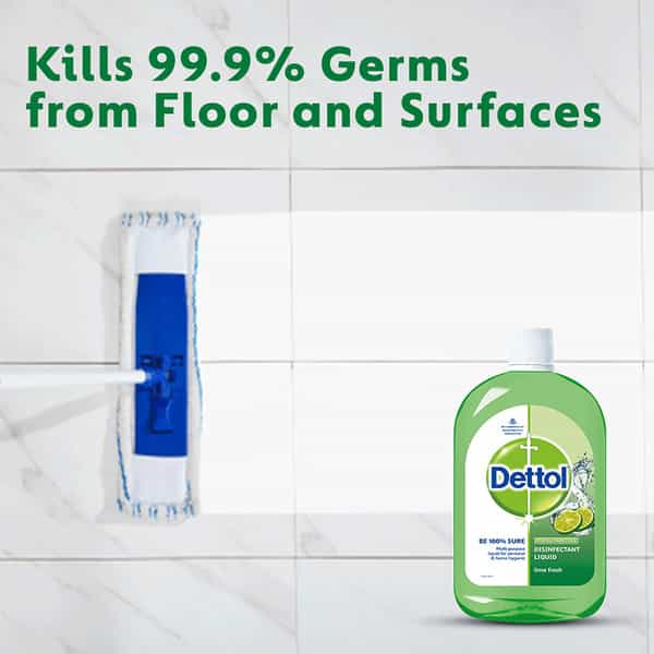 Dettol Liquid Disinfectant For Floor Cleaner Surface Disinfection (Lime Fresh 200Ml)
