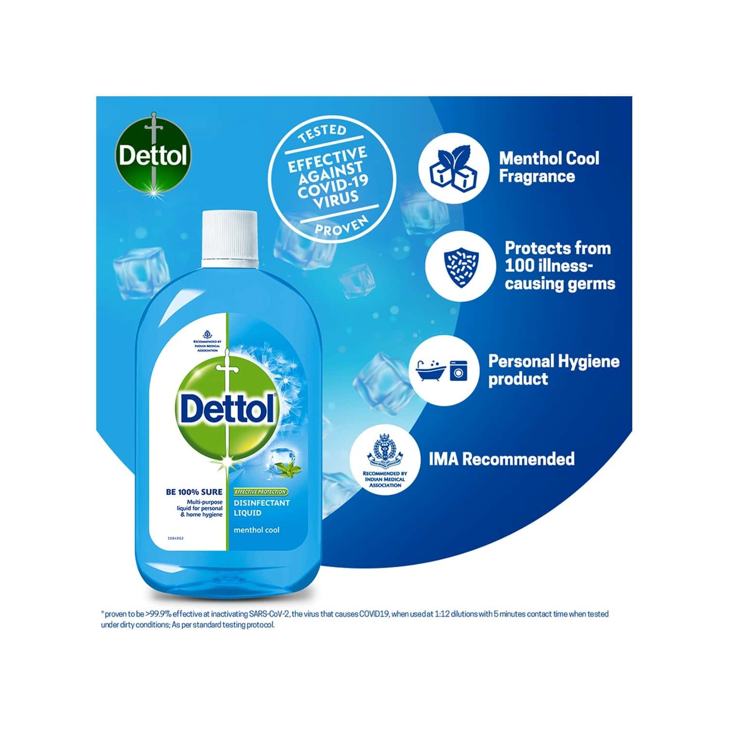 Buy Dettol MultiUse Menthol Cool Disinfectant Liquid Bottle Of 200 Ml