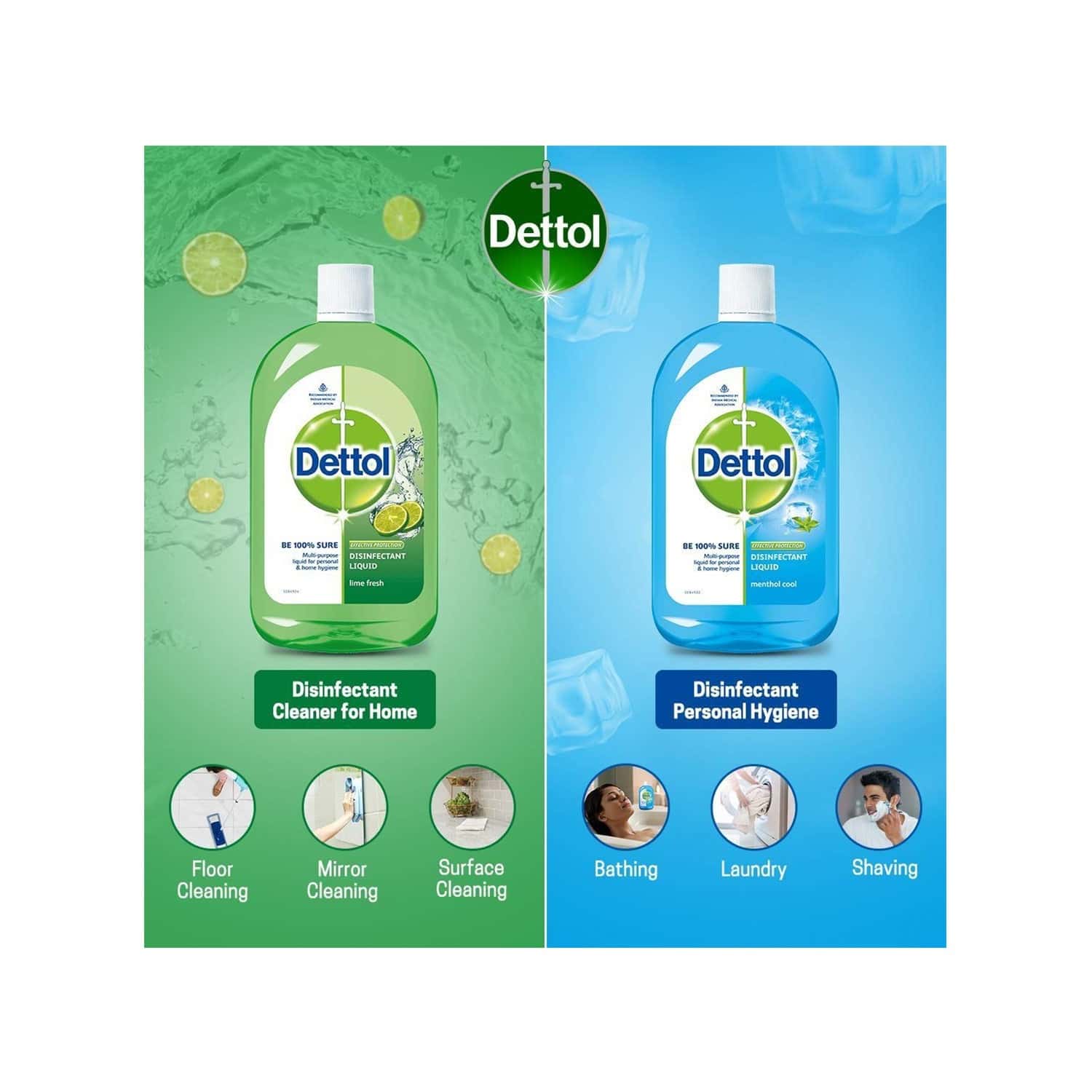 dettol menthol cool disinfectant liquid 500 ml