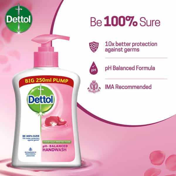 Dettol Ph-Balanced Liquid  Handwash Skincare Bottle Of 250 Ml