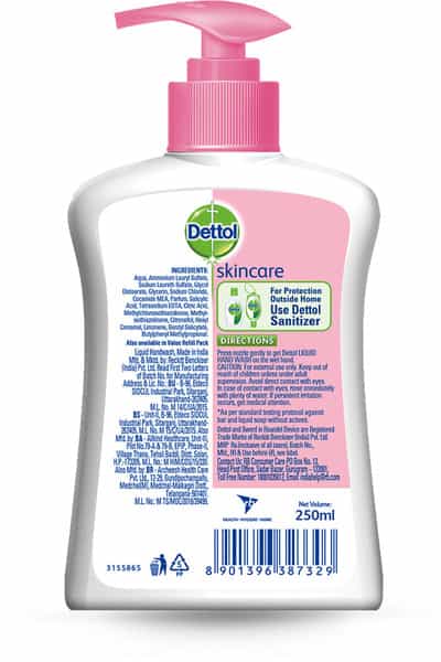 Dettol Ph-Balanced Liquid  Handwash Skincare Bottle Of 250 Ml