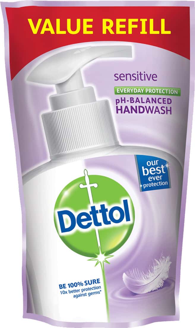 Dettol Ph-balanced Liquid Handwash Refill Pouch Sensitive - 175 Ml