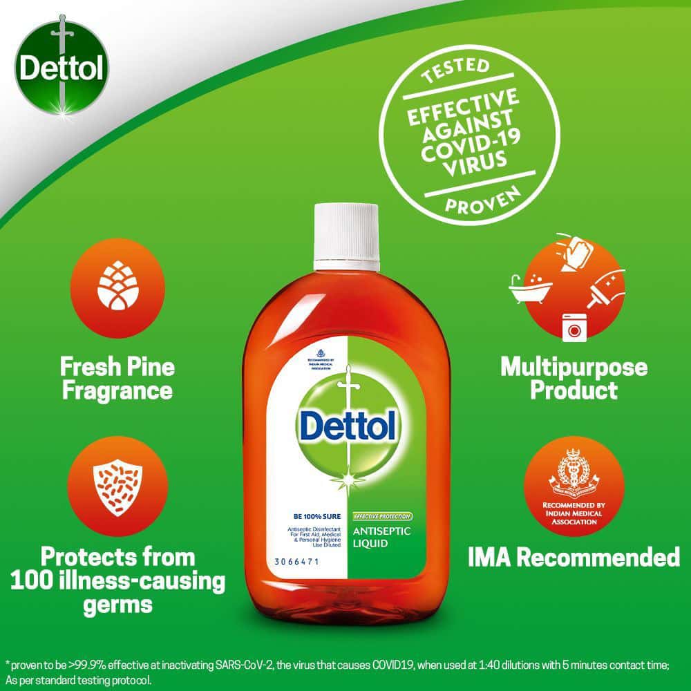 Buy Dettol Antiseptic Liquid Bottle Of 1 L Online & Get Upto 60 OFF at