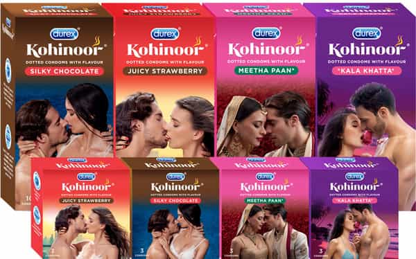 Durex Kohinoor Juicy Strawberry Condom  Packet Of 3