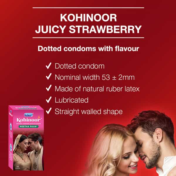 Durex Kohinoor Meetha Pan Packet Of 10 Condoms