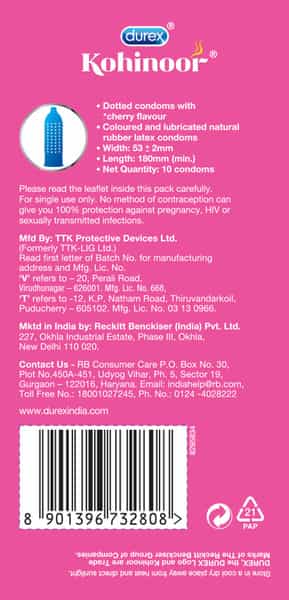 Durex Kohinoor Meetha Pan Packet Of 10 Condoms
