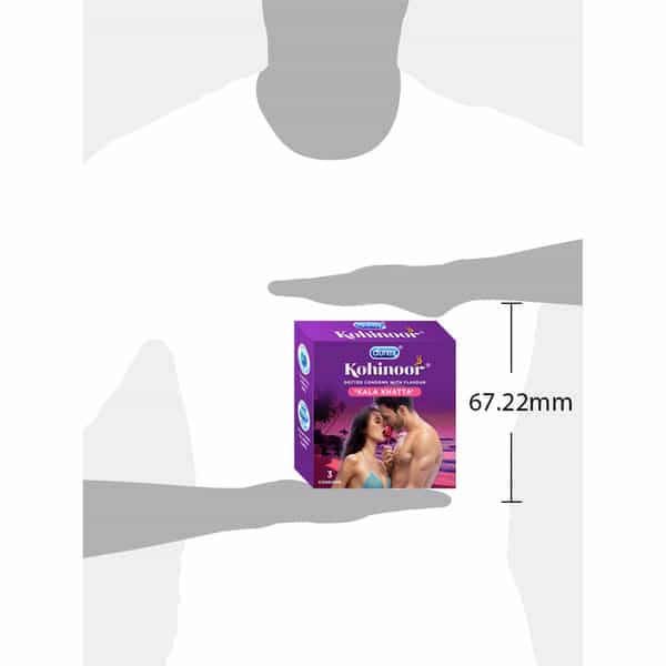 Durex Kohinoor Condoms Kala Khatta- 3 Pieces