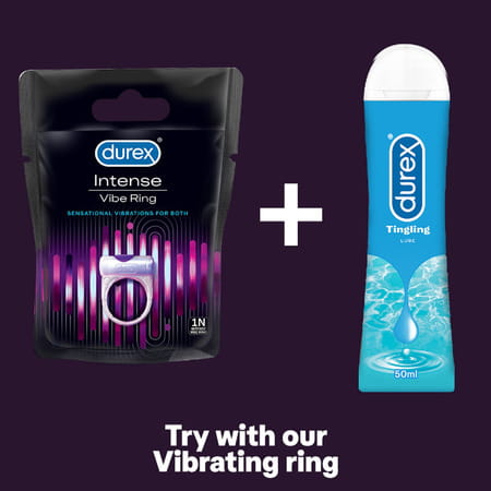 Durex Intense Vibe Ring | Men & Women | Sensational Vibration For Both | Packet | 1 No'S