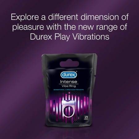 Durex Intense Vibe Ring | Men & Women | Sensational Vibration For Both | Packet | 1 No'S