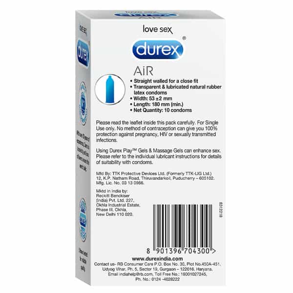 Durex Air Ultra Thin Packet Of 10 Condoms
