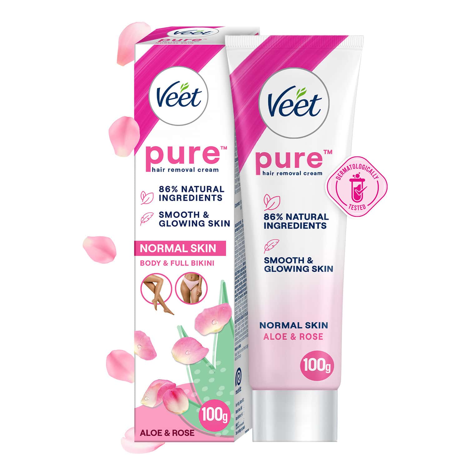 Veet Pure Hair Removal Cream For Women With No Ammonia Smell Normal Skin - 100g
