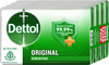 Dettol Original Germ Protection Bathing Soap Bar (Pack Of 4 - 75g Each)
