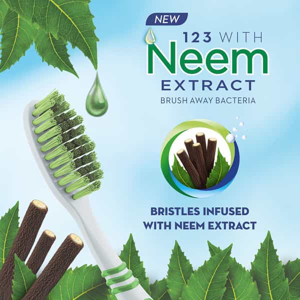 Oral-B 1.2.3 Toothbrush With Neem Extract Soft (Buy 2 Get 1 Free)