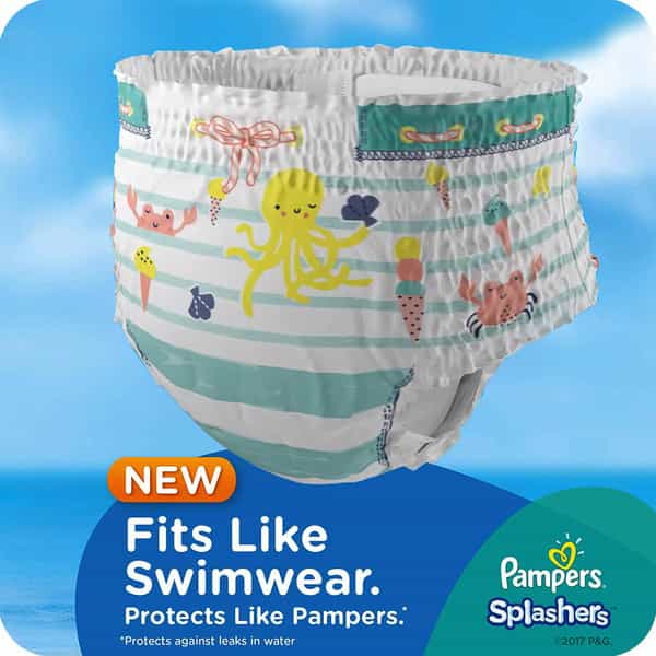 Pampers Splashers Disposable Swim Pants Diaper Size M Packet Of 12