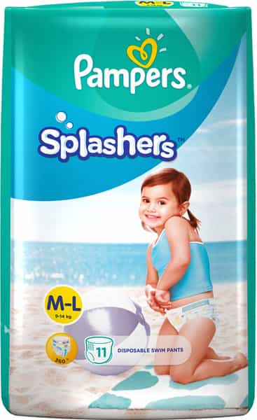 Pampers Splashers Disposable Swim Pants Diaper Size L Packet Of 11