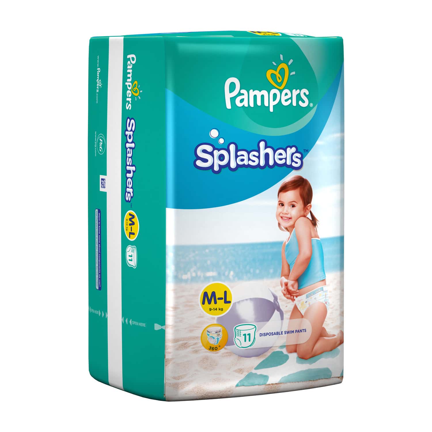 Buy Pampers Splashers Disposable Swim Pants Diapers, 11 Count (Large