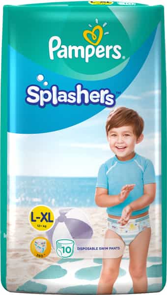 Pampers Splashers Disposable Swim Pants Diaper Size Xl Packet Of 10