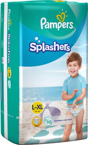 Pampers Splashers Disposable Swim Pants Diaper Size Xl Packet Of 10