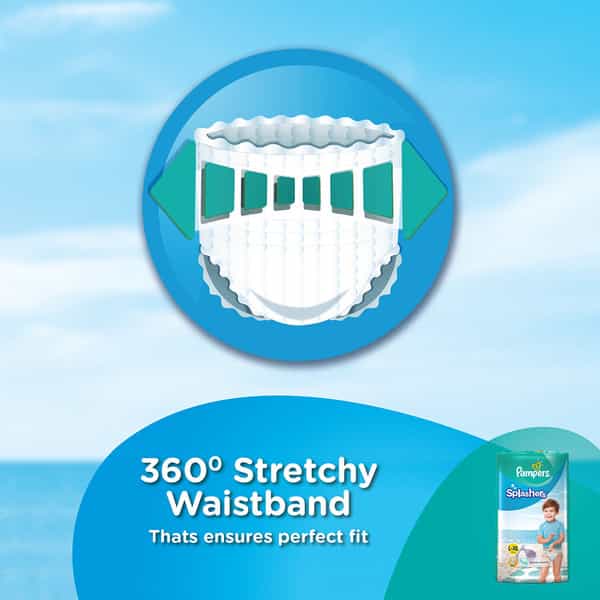 Pampers Splashers Disposable Swim Pants Diaper Size Xl Packet Of 10