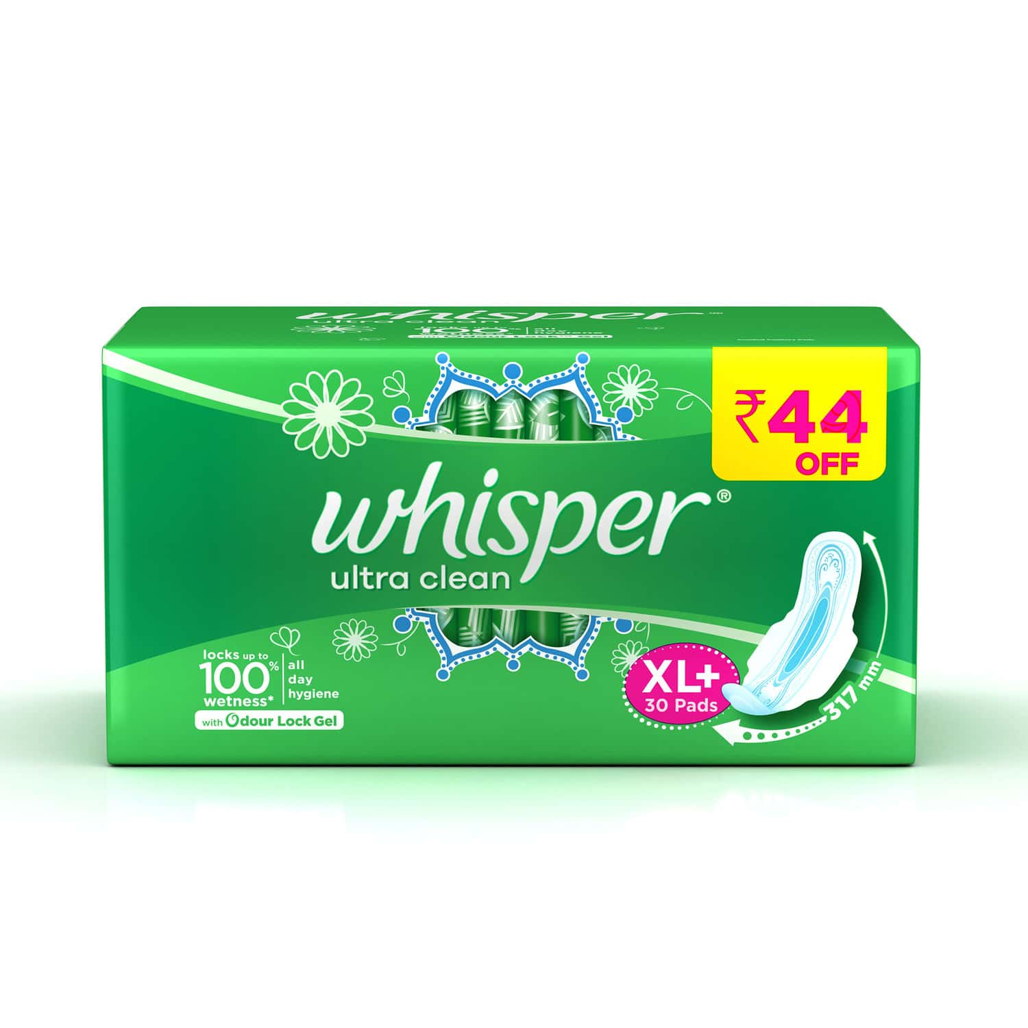 Buy Whisper Ultra Clean Size Xl Plus Sanitary Pads Packet Of 30 Online
