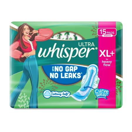 Whisper Ultra Hygiene + Comfort Xl Plus (317mm) 15 Sanitary Pads