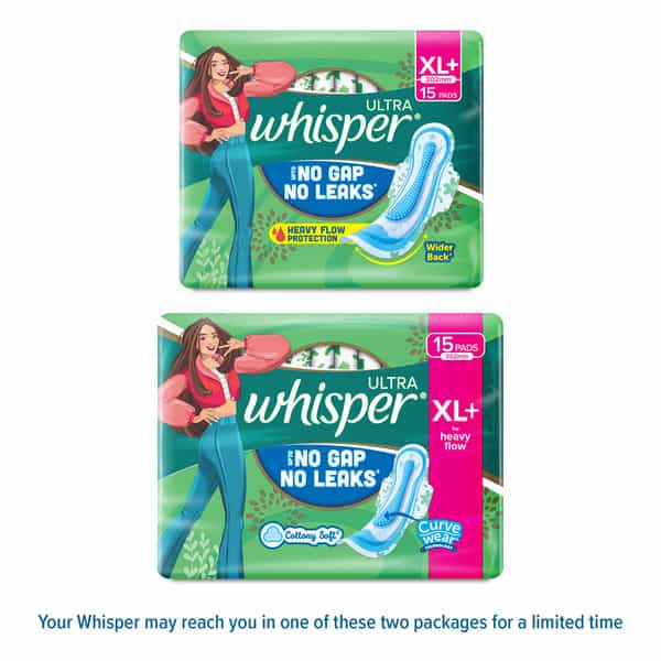 Whisper Ultra Hygiene + Comfort Xl Plus (317Mm) 15 Sanitary Pads