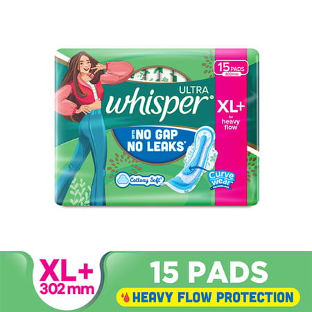 Whisper Ultra Hygiene + Comfort Xl Plus (317mm) 15 Sanitary Pads