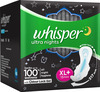 Whisper Ultra Overnight Size Wing Xl Plus Sanitary Pads Packet Of 15