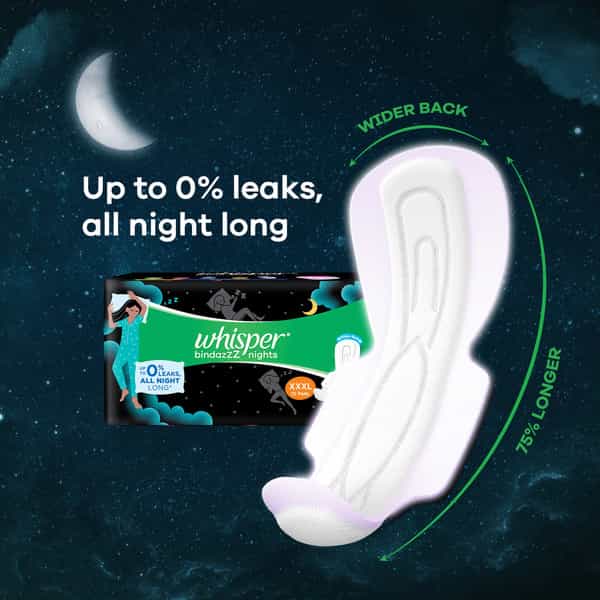 Whisper Ultra Nights Size Xxxl Sanitary Pads Packet Of 10