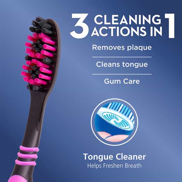 Oral-B Cavity Defense 123 Soft Bristles Toothbrush Packet Of 4 (Black)