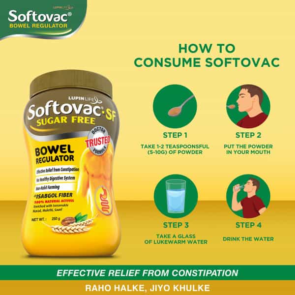 Softovac Sf Constipation Powder Bottle Of 250 G
