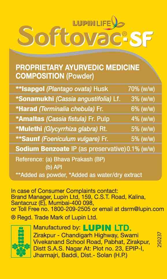 Buy Softovac Sf Constipation Powder Bottle Of 250 G Online get Upto 60