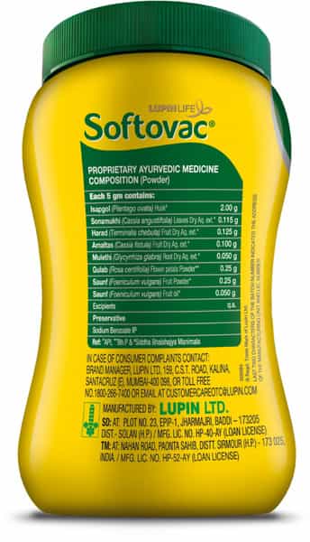 Softovac Bowel Regulator For Constipation Powder 250 Gm