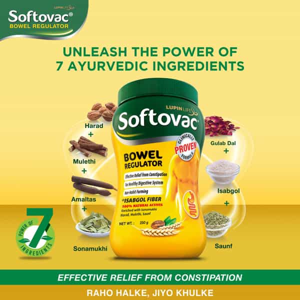 Softovac Bowel Regulator For Constipation Powder 250 Gm