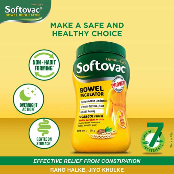 Softovac Bowel Regulator For Constipation Powder 250 Gm