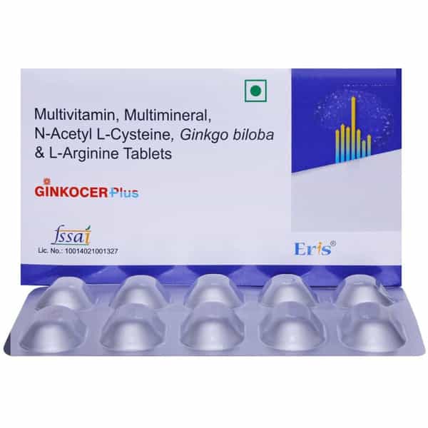 Ginkocer Plus Strip Of 10 Tablets