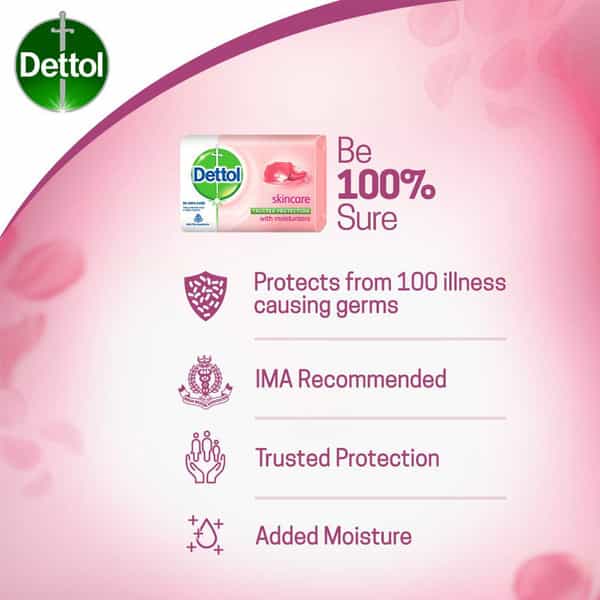 Dettol Skincare Germ Protection (Pack Of 4) Soap Box Of 125 G