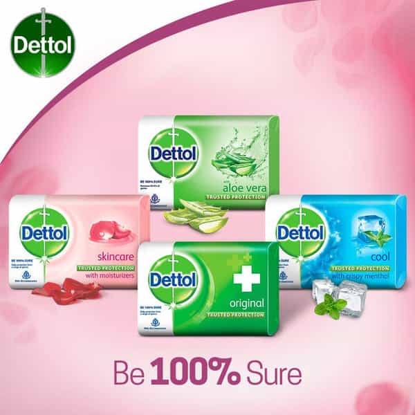 Dettol Skincare Germ Protection (Pack Of 4) Soap Box Of 125 G