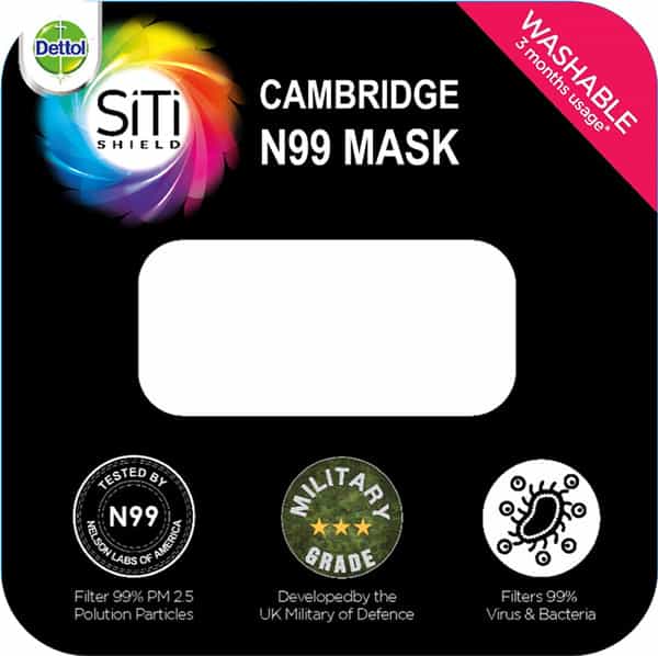 Dettol Cambridge Pro N99 Anti-Pollution Mask Churchill - Large