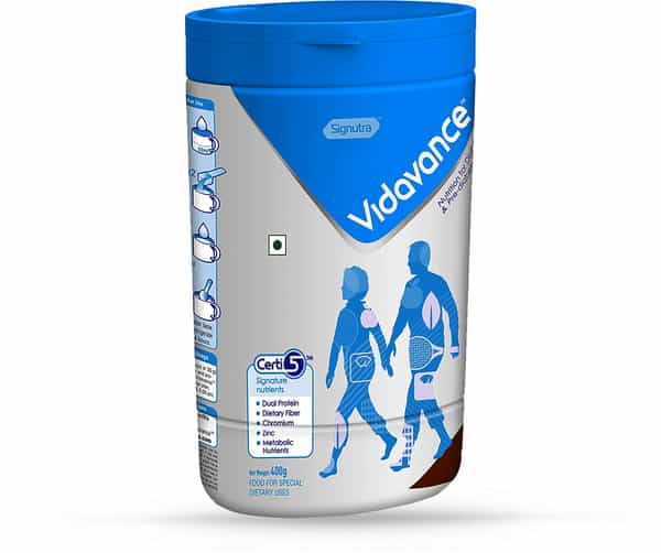 Vidavance Advanced Chocolate Diabetes Care Powder Jar Of 400 G